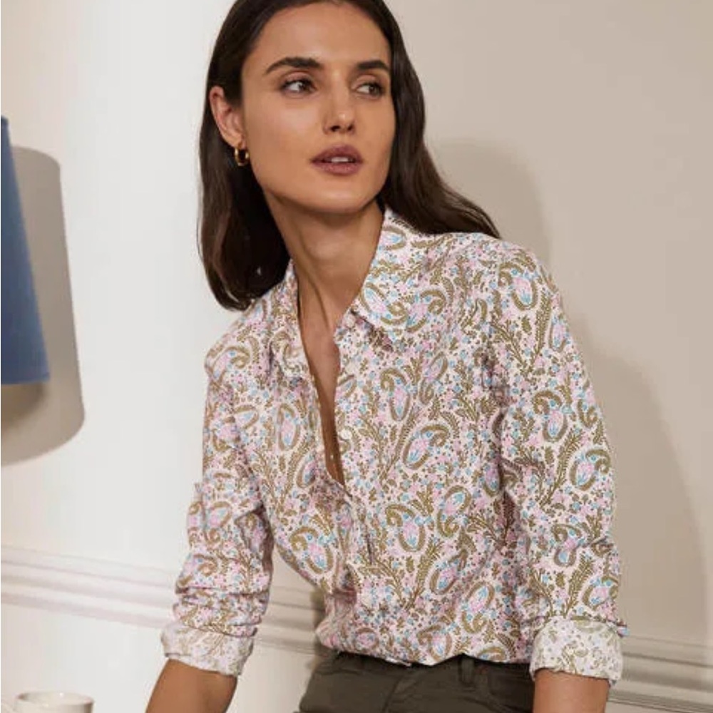 Boden The Cotton Shirt in Floral Paisley